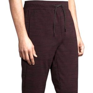 Hollywood Knit Interlock Honeycomb Lining Jogger Sweatpants - Fig w/ Black   